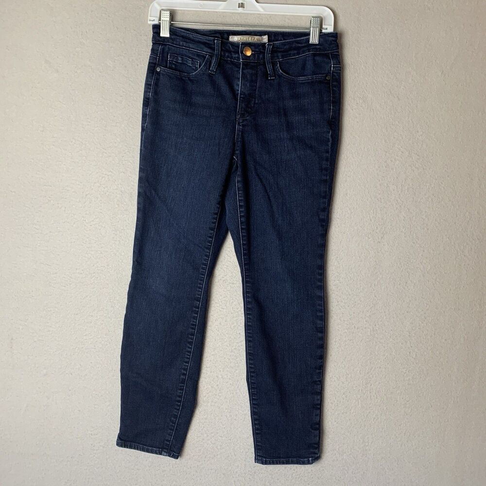 Athleta Sculptek Jeans Womans 4P Blue Skinny Minimalist Y2K Comfort